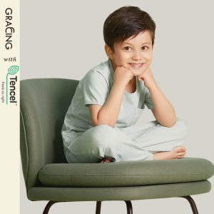 GRACING • 艾+ Tencel™ Modal 莫代尔 防蚊 男童 短袖长裤  家居套装 BOY Wormwood Mosquito Repellent Pajamas PJ Set Loungewear