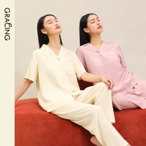 GRACING • ECOCOSY 优可丝 女士 短袖长裤  家居套装 LADY Pajamas PJ Set Loungewear