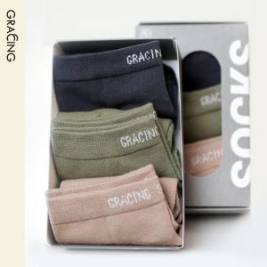 GRACING STYLE • .男士抗菌短筒 精梳棉袜 3双装 MAN Combed Cotton Antimicrobial Short Socks 3 Pairs